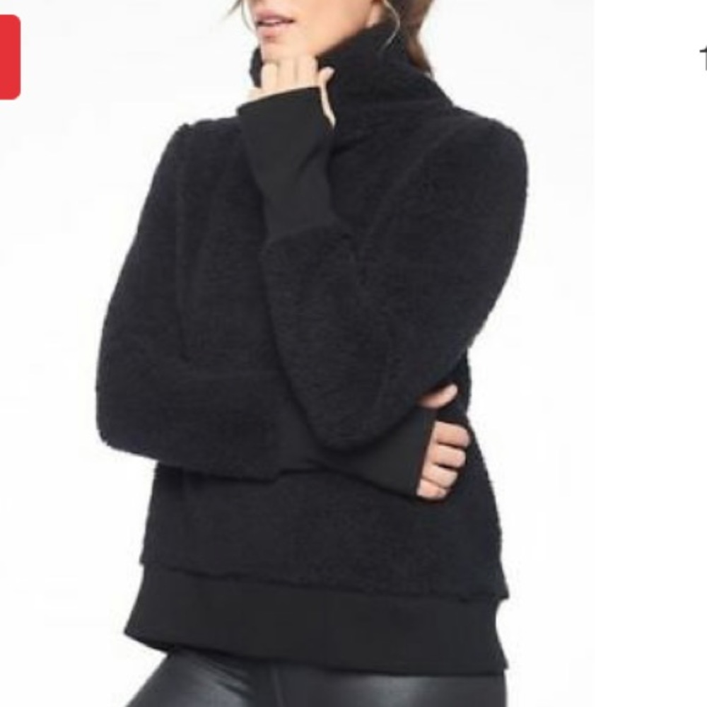 Athleta Nirvana Sherpa Funnel Neck Sweatshirt